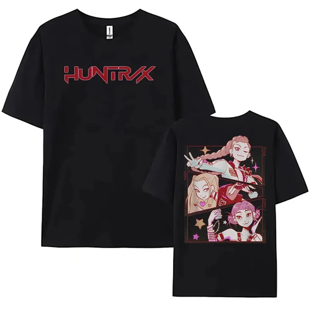 

Футболка KPop Demon Hunters Merch 2025, мужская забавная футболка с короткими рукавами, топы унисекс