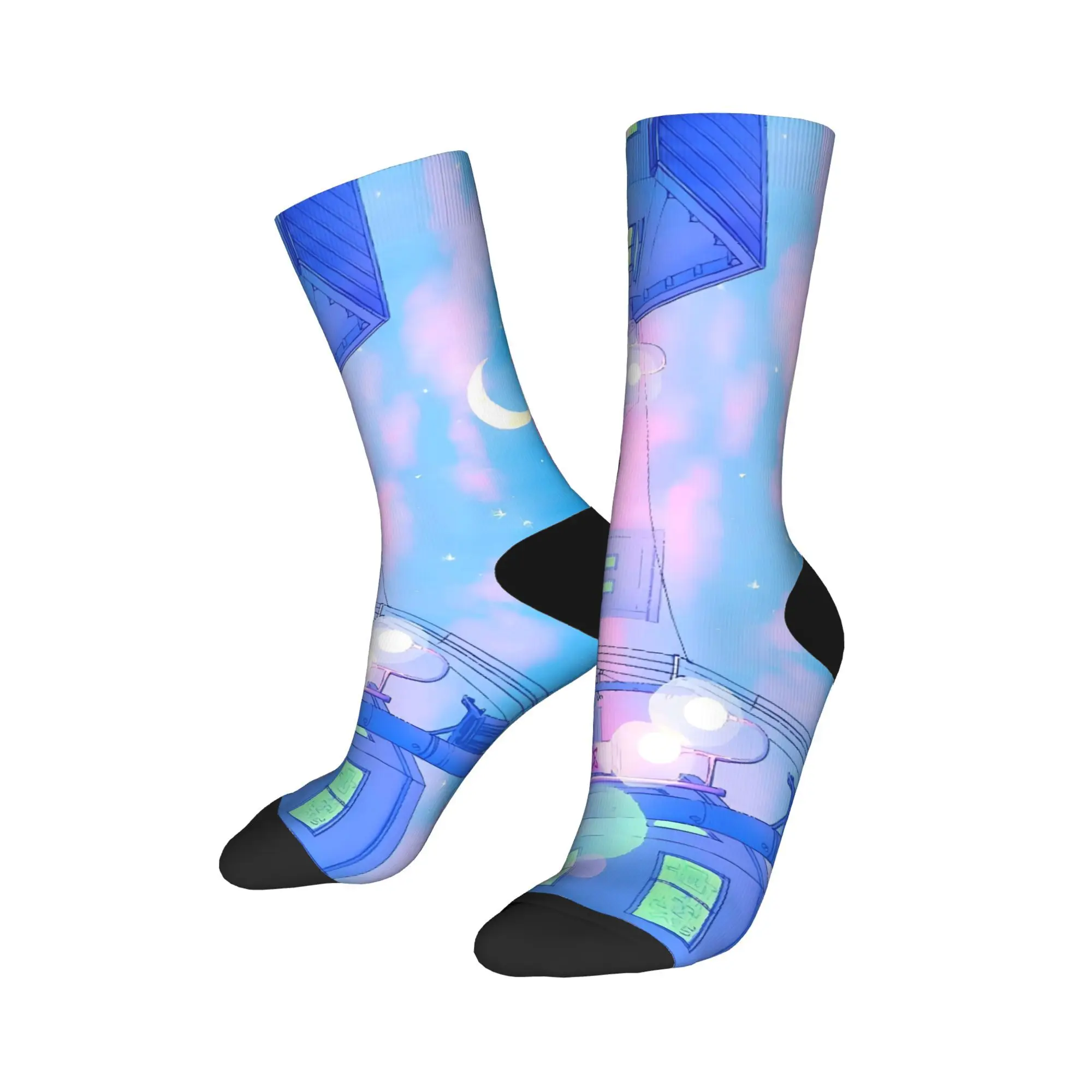 جوارب Goth Lum Urusei Yatsura نمط الترفيه الجوارب الشتوية عدم الانزلاق الجوارب الرجال سكيت جودة الجوارب