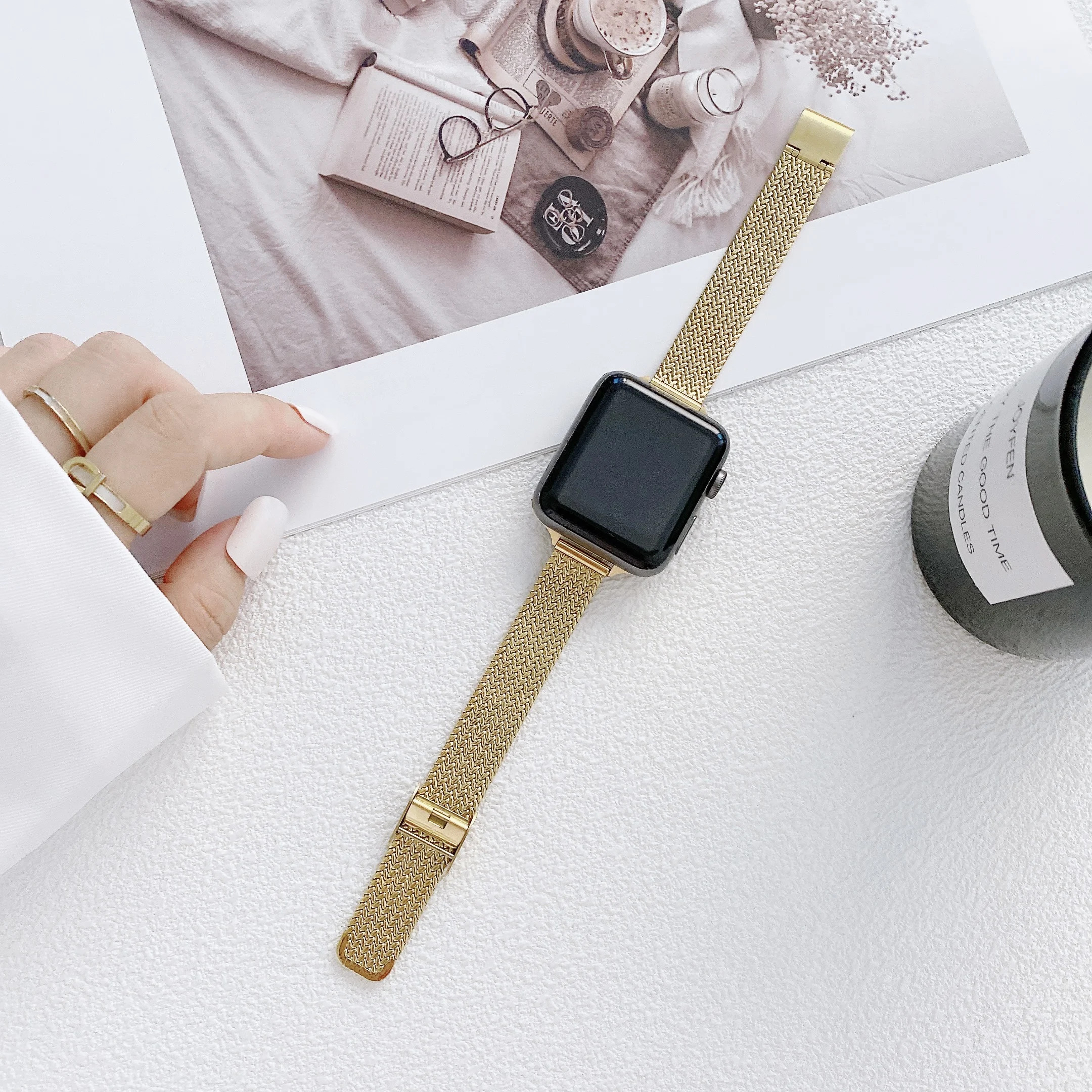 Premium Thin Metal Watch Band - Mesh Coil Strip 리뷰 및 가격