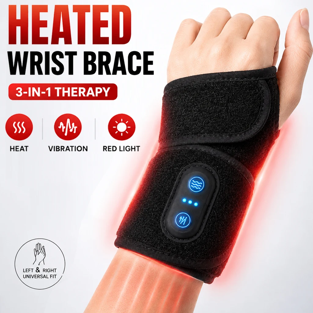 Red Light Therapy Wrist Strap Wireless Rechargeable Relieves Pain Tenosynovitis 660nm For Office Worker 850nm Wrist Belt Ankle