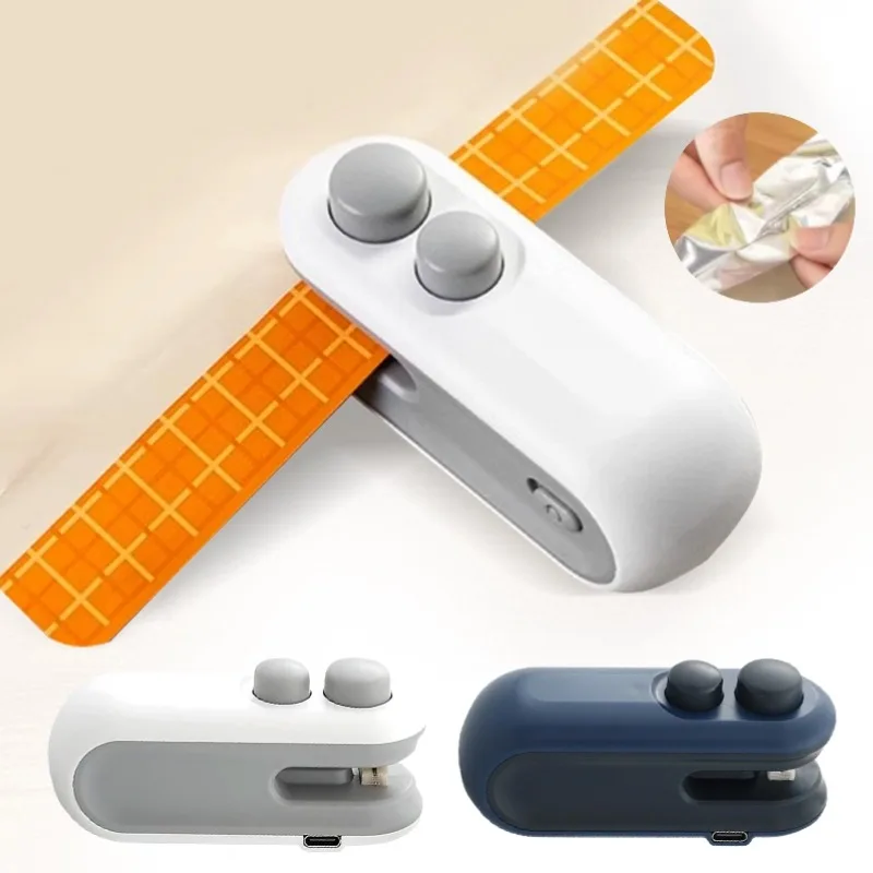 Mini zgrzewarka do torebek elektrycznych Zgrzewarka do torebek na przekąski Plastikowa zgrzewarka próżniowa 2w1 Maszyna do otwierania