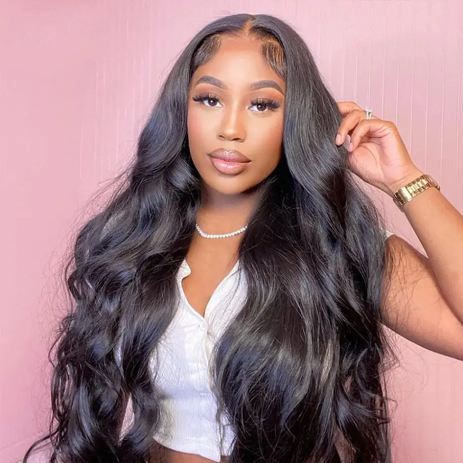 Body Wave Lace Front Wig 13x4 13x6 Brazilian Transparent Lace Frontal Human Hair Wigs For Black Women 34 36inch 4x4 Closure Wig