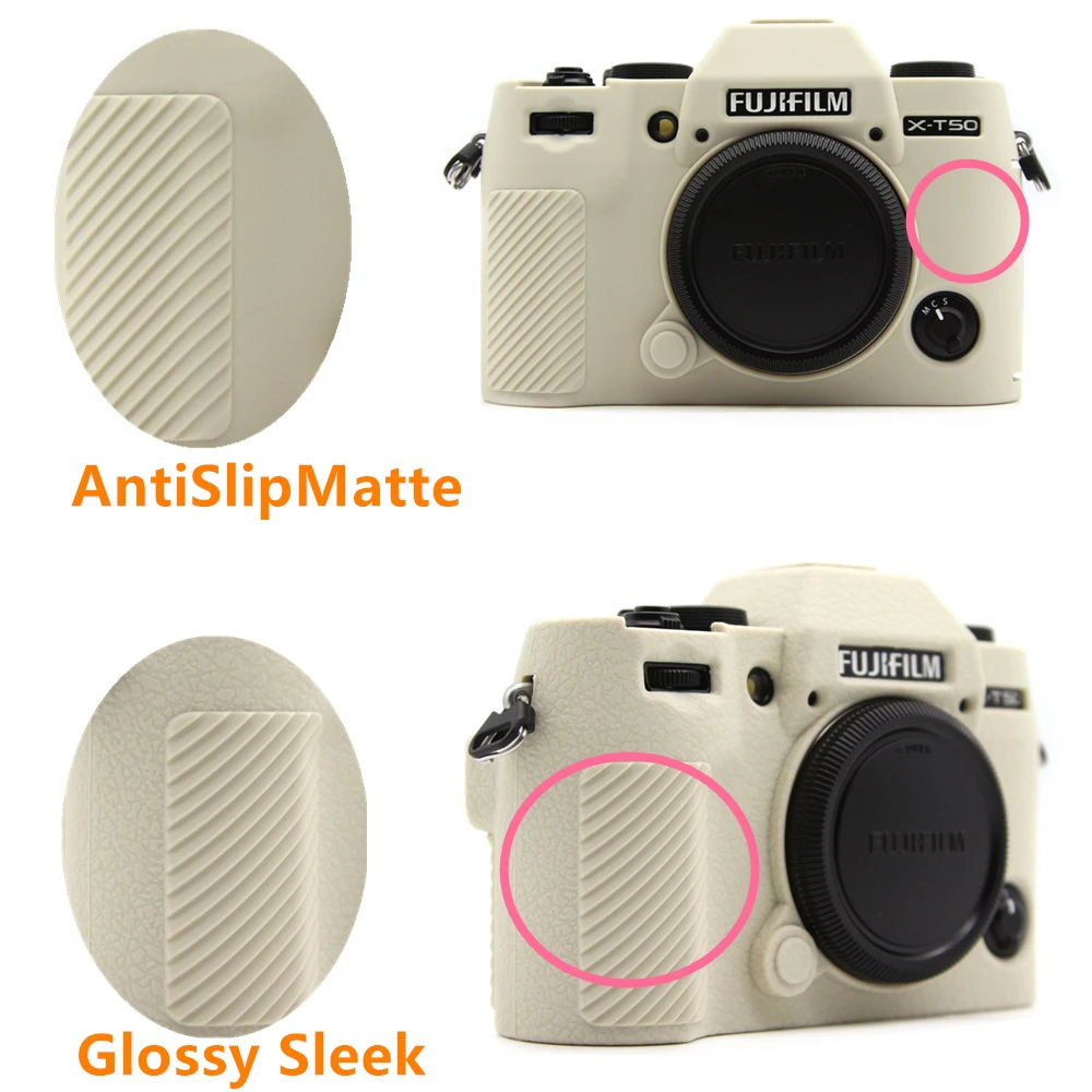 XT50 الملمس المطاط السيليكون حالة غطاء الجسم الجلد لكاميرا Fujifilm X-T50 فوجي XT50