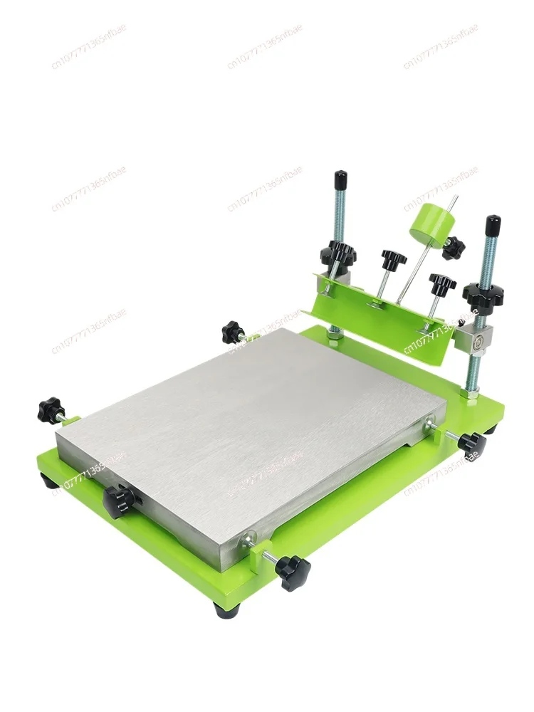 

Небольшая машина для печати чернил ручной работы с паяльной пастой, верстак с шелкографией и отпечатками рук