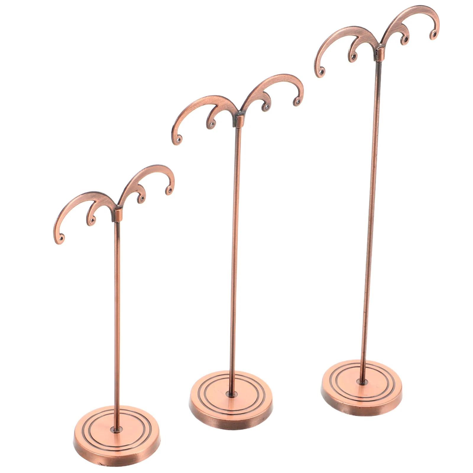 

Набор из 3 элегантных металлических подставок-органайзеров для серег: универсальные крючки для хранения серег-гвоздиков, колец, висячих украшений, для путешествий