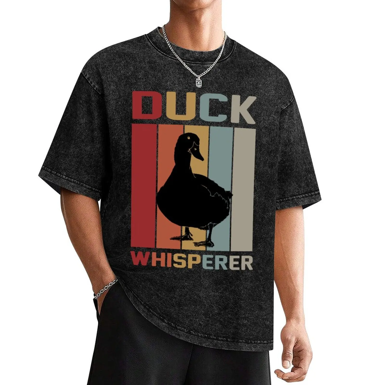 Vintage Duck Whisperer - Retro Duck Water Bird - Funny Duck Quote for a Lover T-Shirt cute clothes Men's t-shirt