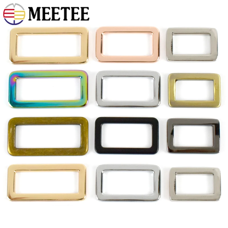 

20Pcs Meetee 20-50mm Metal O D Ring Buckles Bags Adjustable Belt Buckle Wallet Webbing Strap Clasp DIY Bag Hardware Accessories