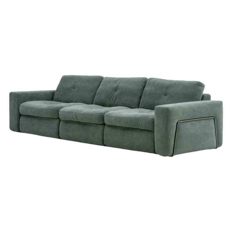 32D sponge three-seater living room sofa iron frame supports the vacuum compression roll package for the living room large sofa