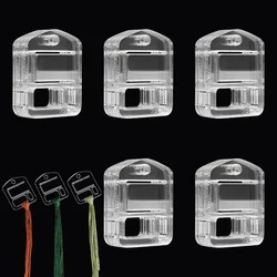 30pcs Acrylic Embroidery Floss Drop Clear Embroidery Thread Organizers Slim Floss Bobbins Cross Stitch Thread Bobbins for DIY