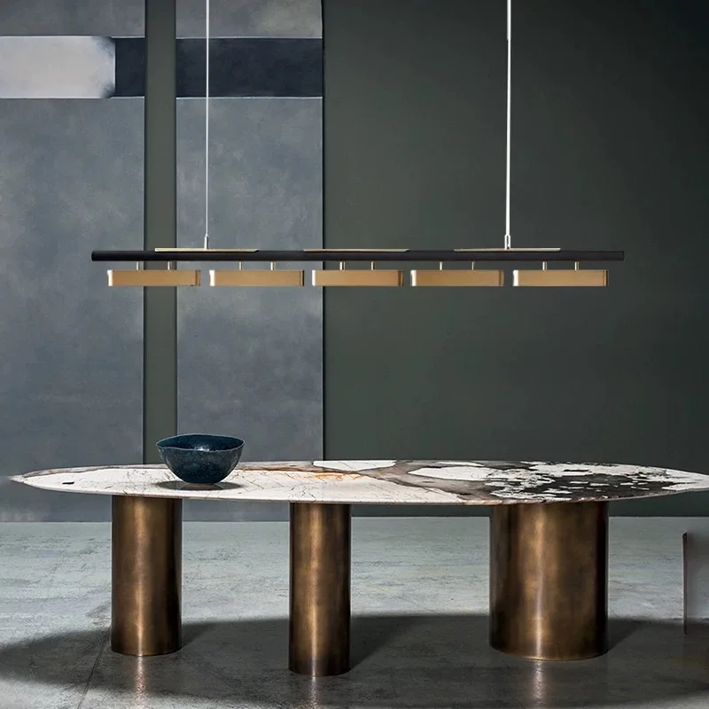 

Modern Minimalist Strip Led Pendant Lights Long for Table Living Dining Room Coffee Desks Kitchen Chandelier Home Decor Fixture