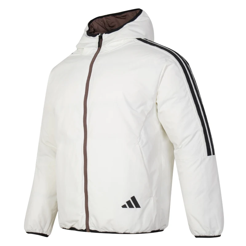 

Adidas Double-Sided down Jacket for Men and Women, Winter Sports and Leisure Wear, Warm, Windproof, Loose-Fitting, Hooded, Reversible Jacket Jm4622