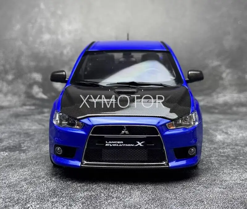 VIAT MODEL 1/18 Voor Mitsubishi Lancer Evolution X EVO 10 Diecast Auto Model Zwart/Blauw/Zilver/Rood geschenken Hobby Display Ornamenten