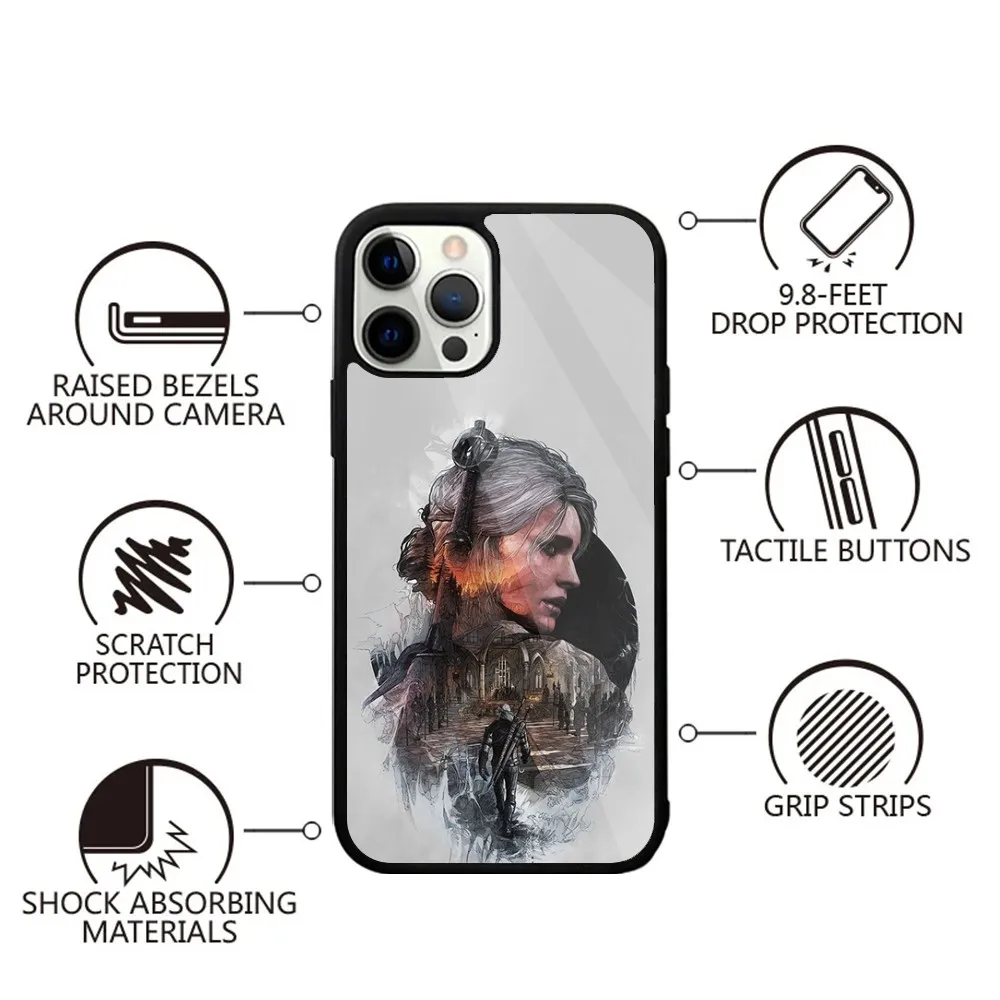 Game T-The Witcher 3 Phone Case For iPhone 16,15,14,13,12,11,Plus,Pro,Max,Mini Magsafe Magnetic Wireless Charging