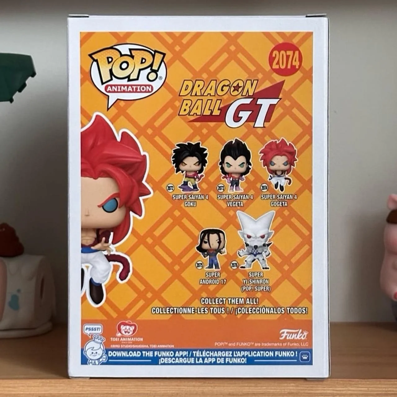 لعبة دراغون بول جي تي أنيمي الشكل سوبر سايان 4 جوجيتا # 2074 (تشيس)(توهج) FUNKO POP تحصيل طبعة محدودة الشكل لعبة هدية