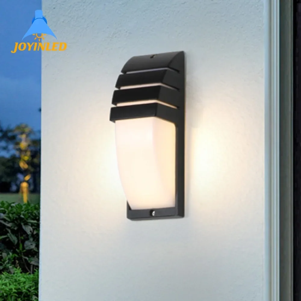 

Waterproof LED Wall Light Black Outdoor Lighting Garden Balcony Terrace Aisle Patio Exterior Wall Lamp Solar Led Light Outdoor