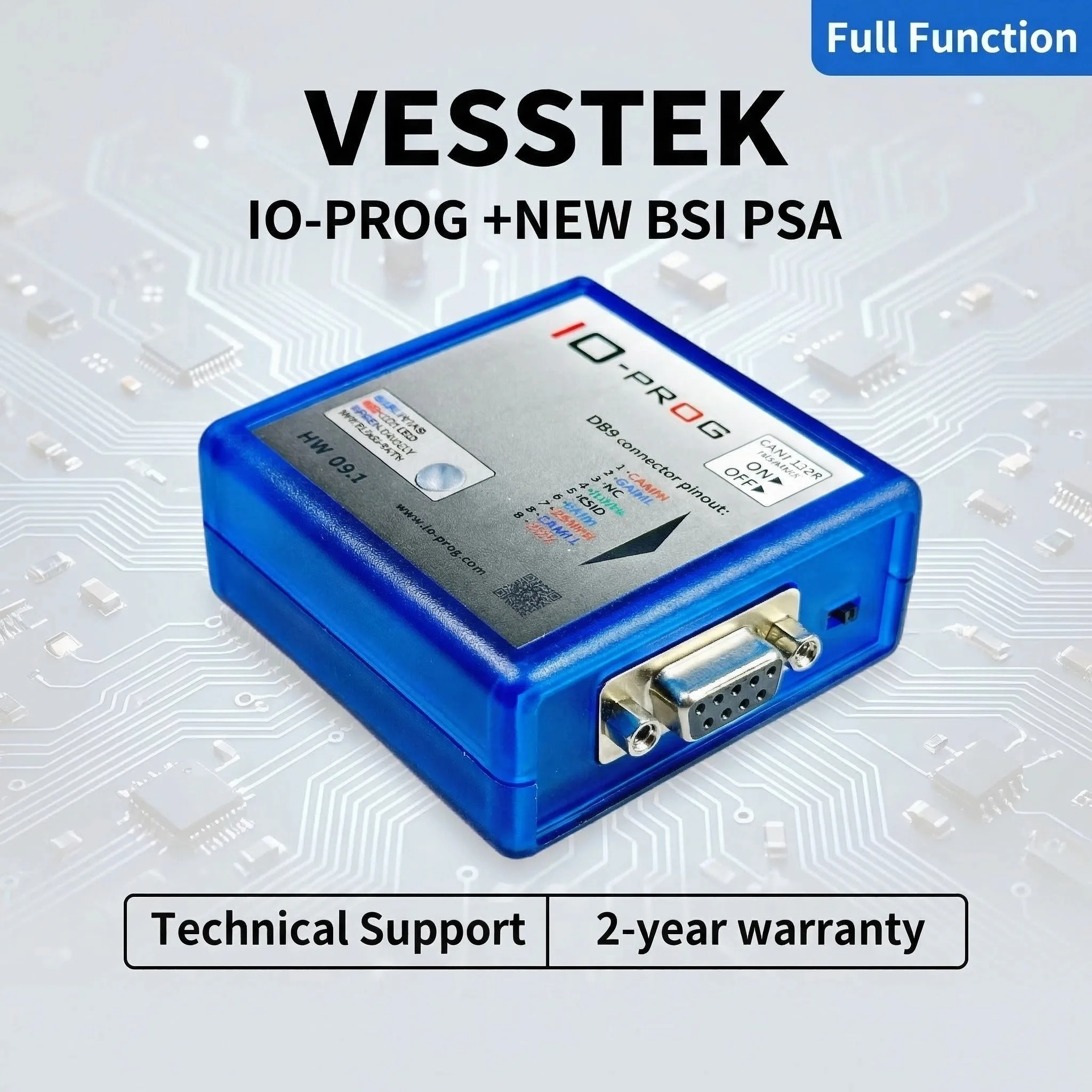 VESSTEK IO-PROG Full Version PSA IO Terminal Original IO PROG Reading ECU Programmer New License Added for Ford for GM for Opel