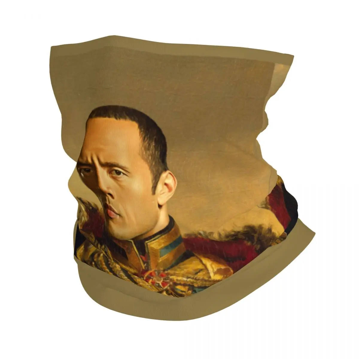 Personalizado dwayne the rock johnson meme bandana pescoço gaiter para esqui acampamento masculino feminino envoltório cachecol balaclava mais quente
