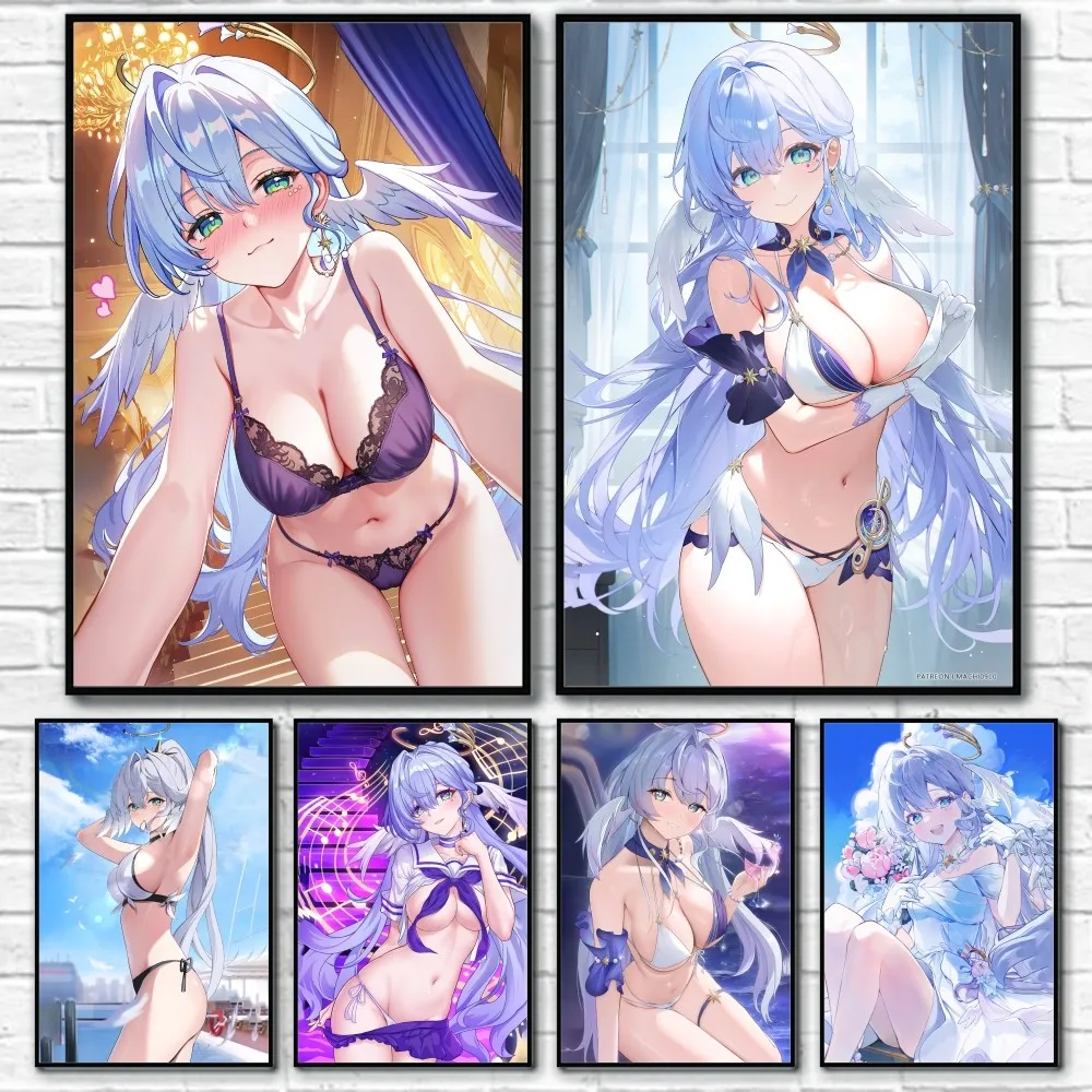 

Robin Honkai Star Rail Sexy Girl Poster Sticky Wall Art Printing Waterproof Home Living Bed Room Bar Aesthetic Decor