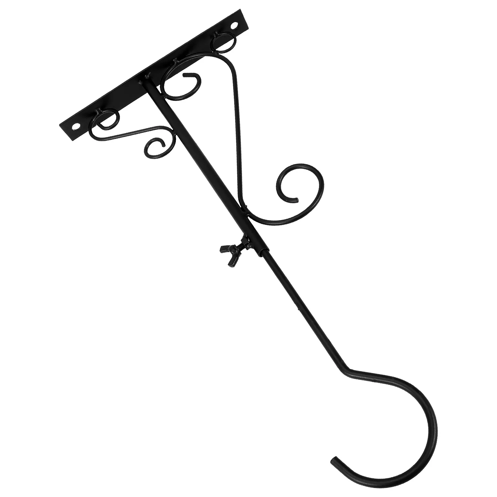 

Retractable Wall Hook Plant Bracket Flower Basket Holder Outdoor Gardening Adjustable Hooks Durable Smooth Edge Long Service
