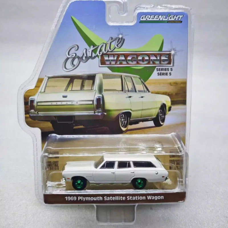 

Greenlight масштаб 1:64, 1969, Plymouth, зеленая машина, имитация сплава, модель автомобиля, статическая коллекция, украшенные праздничные подарки, игрушки