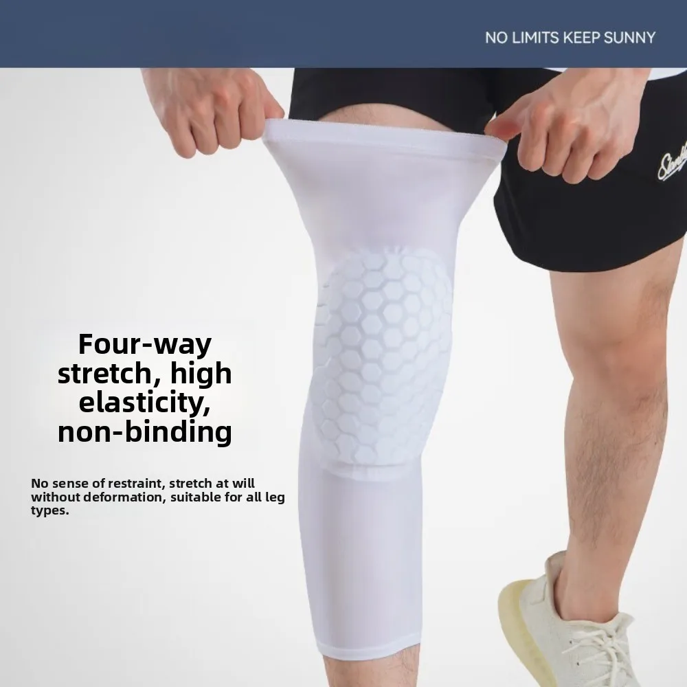 

Anti-skid Sports Protective Gear Leg Guards Knee Pads Basketball Honeycomb Anti-collision Breathable Knee Protection Lengthened