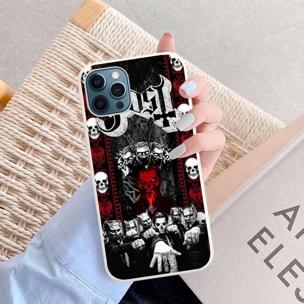 G-Ghosts Heavy Metal Band Phone Case Soft Solid Color For Iphone 14 11 12 13 Mini Pro Max 7 8 Plus 6 6s X Xs Max Xr