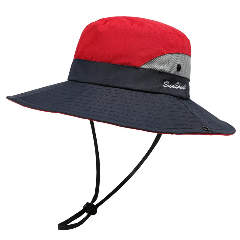 Summer Fishing Hat Beach Fisherman Man‘s Surf Cap Hat Sun Protection UPF50+ Anti Mosquito Bucket Hat Outdoor Camping Water Sport