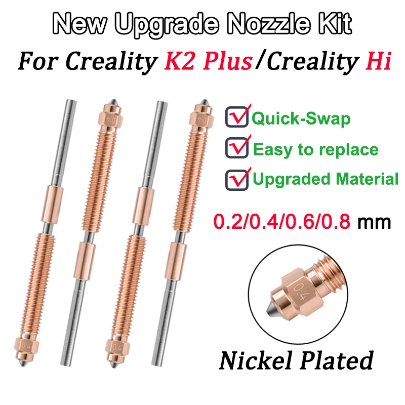 

Аксессуар для 3D-принтера Creality K2 Plus Hi Combo «Единорог» K2P, быстросменное сопло, цельнометаллический дизайн, легко собирается, разборка