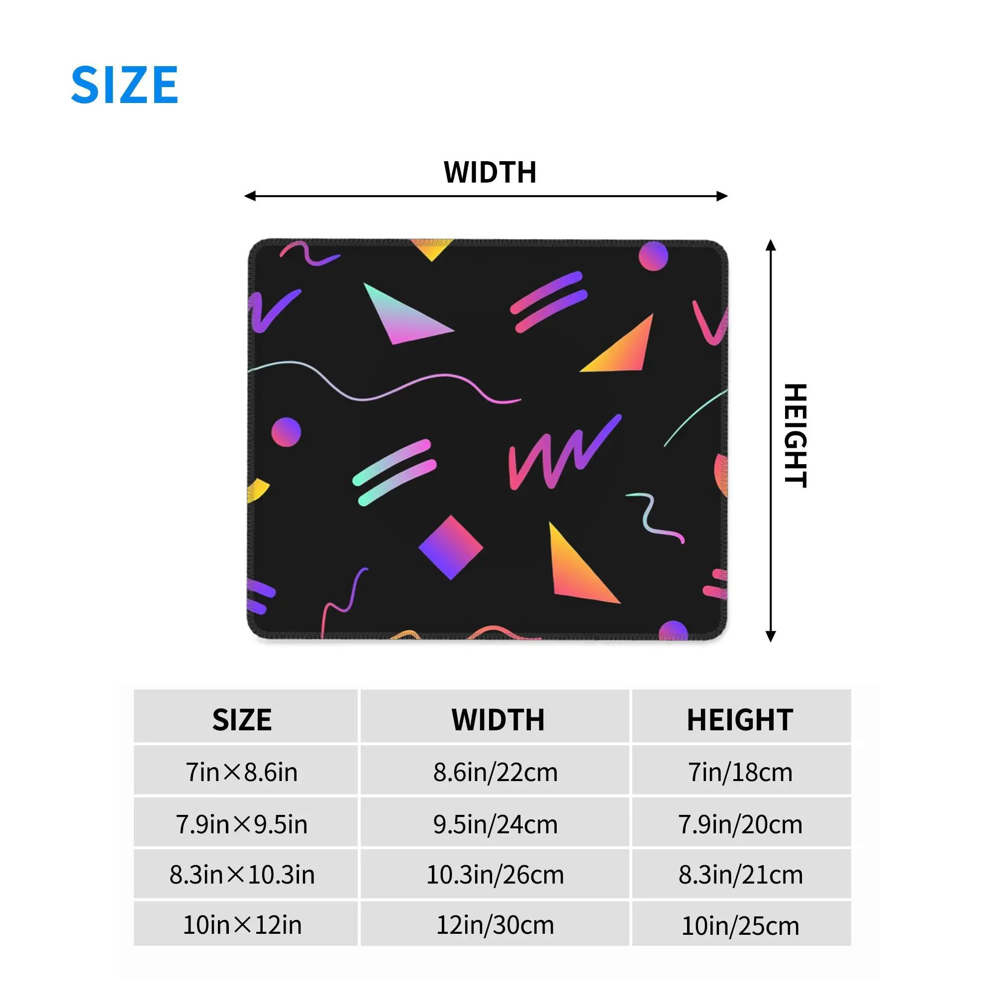 レトロ 80 年代パターンマウスパッドコンピュータキーボードマウスマットゲーム PC ラップトップデスクマットオフィスアクセサリーテーブルマット