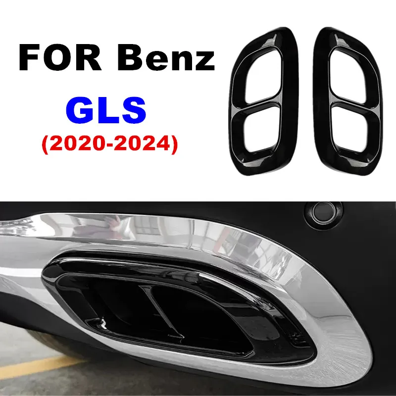 

Car Sticker Tuning Tail Throat Exhaust Systems Pipe Muffler Tip Cover for Mercedes Benz GLS series 2020 2021 2022 2023 2024 w167