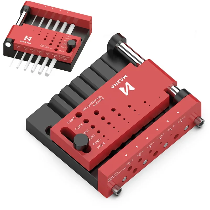 Round Rod Drilling Locator Dowel Jig for Center Hole & Cross Hole Precision Positioning Tool for Gundam Hobby Model DIY