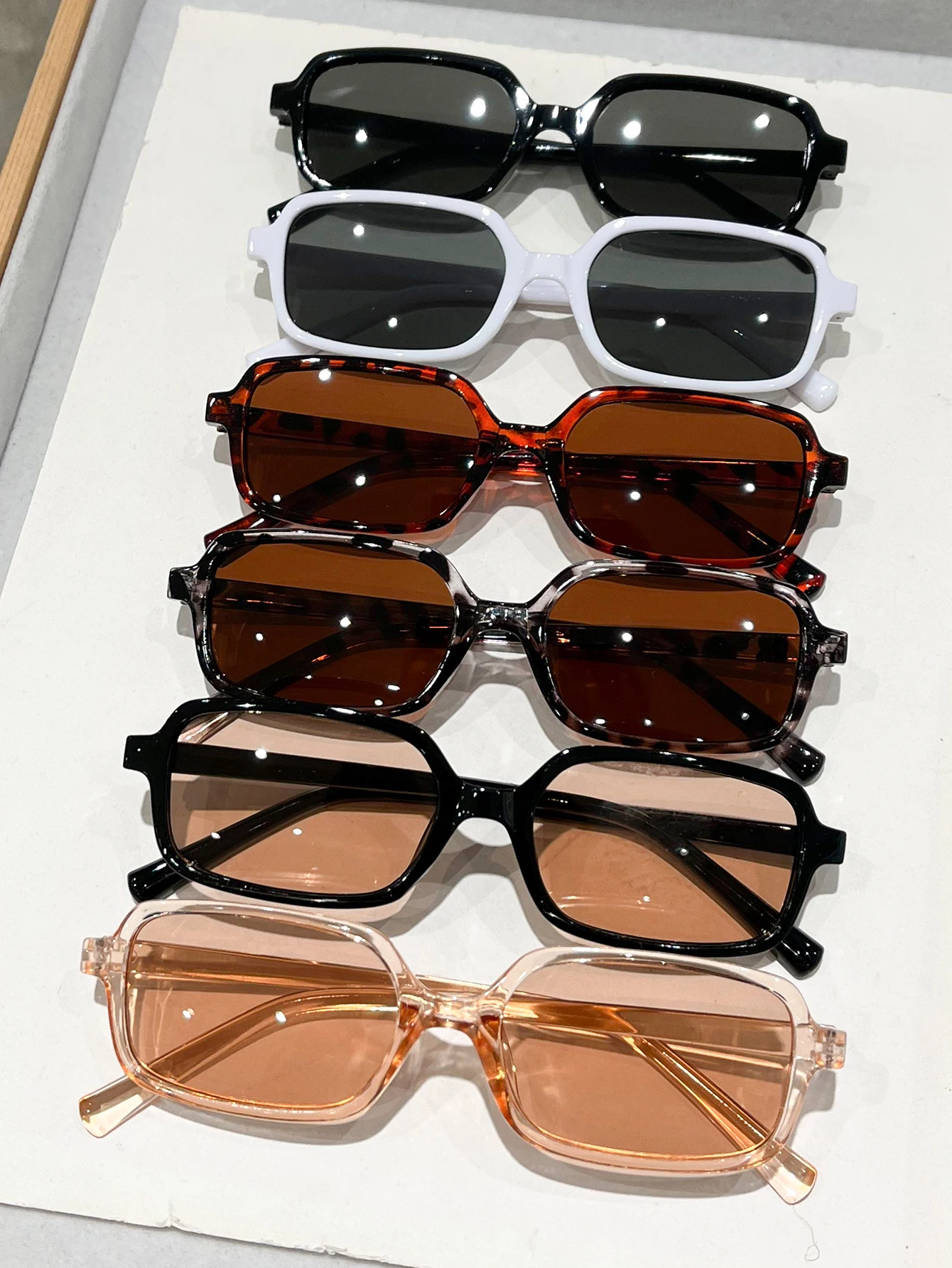 Lunettes de soleil géométriques rétro pour femmes, 6 pièces, protection UV, pour la conduite, la pêche, la navigation de plaisance, la photographie de rue, festival de musique
