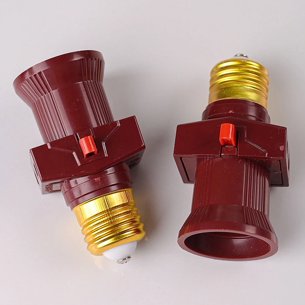 1 PC E27 Screw Base Light Holder Convert To With Switch Lamp Bulb Socket Adapter High Temperature Resistant 111V- 240V