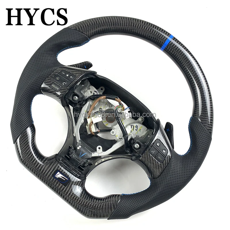 Car Interior Accessories Carbon Fiber Steering Wheel for Lexus 2006-2012 IS250 IS300h IS350 IS300 F Sport RCF