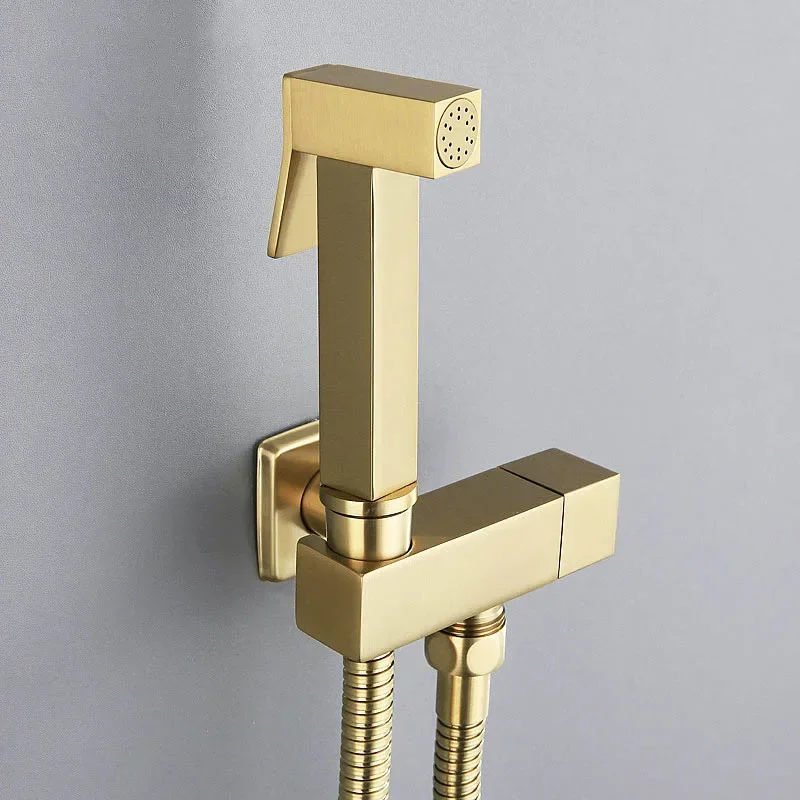 Brushed Gold Brass Bathroom Bidet Faucet Sprayer Toilet faucet