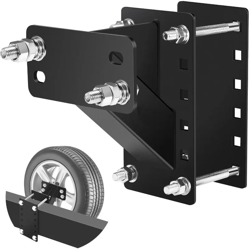 For Car Trailer Spare Tire Rack Trailer Accessories Without Lock Black