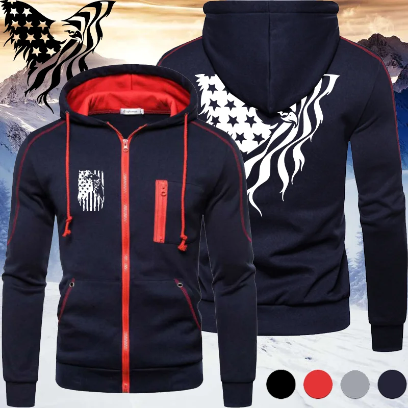 

Куртка мужская на молнии, Свитшот в стиле милитари, пуловер, винтажная уличная одежда для ветеранов США