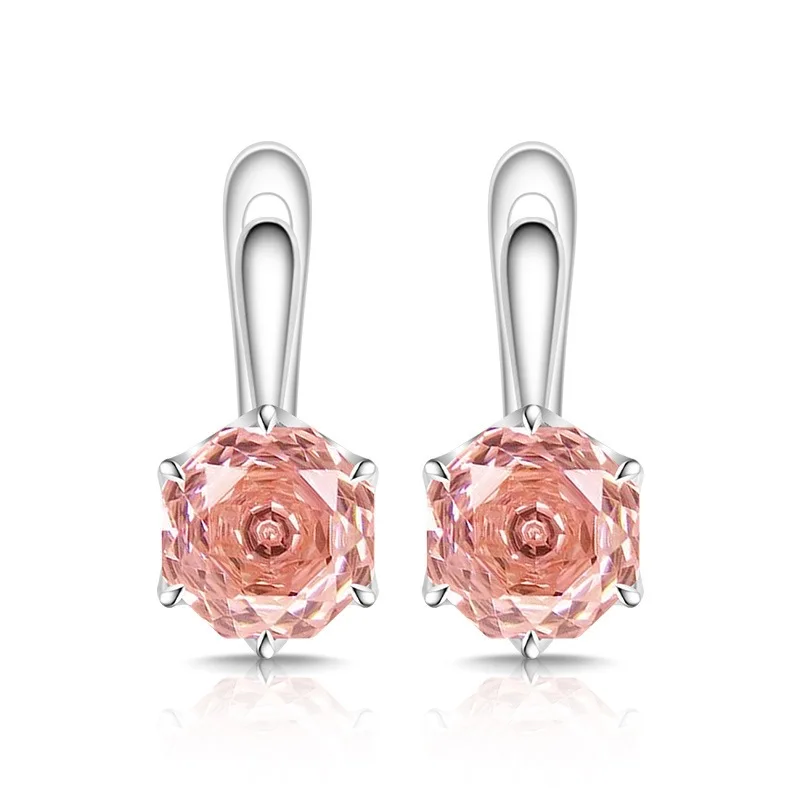 925 Sterling Silber Stilvolle Einfache Rosenschliff Hochkarätige Diamant-Damenohrringe Ohrclips Geburtstagsgeschenk – Detail 10