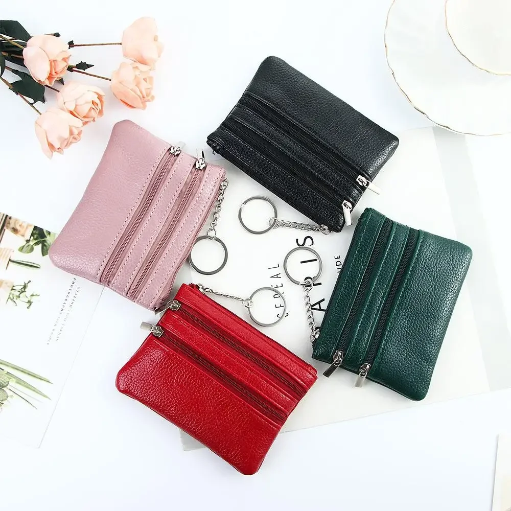 2026 Fashion Leather Coin Purse Women Small Wallet Change Purses Mini Zipper Money Bags Children's Pocket Wallets Key Holder