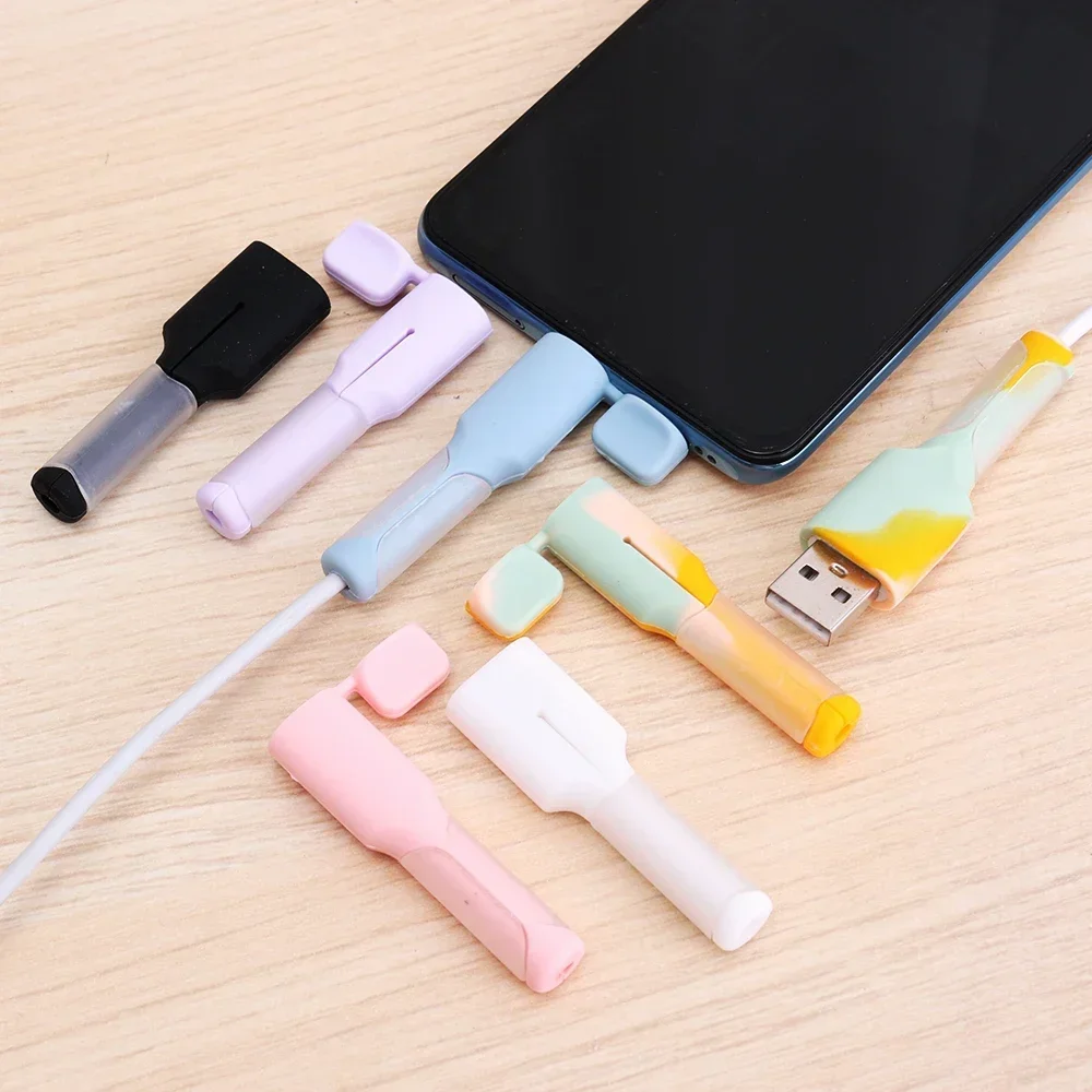 Silicone Charger Cable Winder Protector USB Type C Anti-break Protective Sleeve For iPhone 16 Samsung Xiaomi Huawei Cord Cover