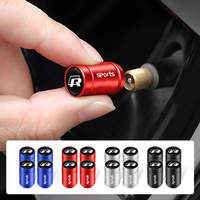 4Pcs Car Wheel Hub Valve 3D Metal Dustproof Tire Valve Cap For VW R Atlas Jetta Touareg Variant Golf Polo GTI Taos Nivus Amarok