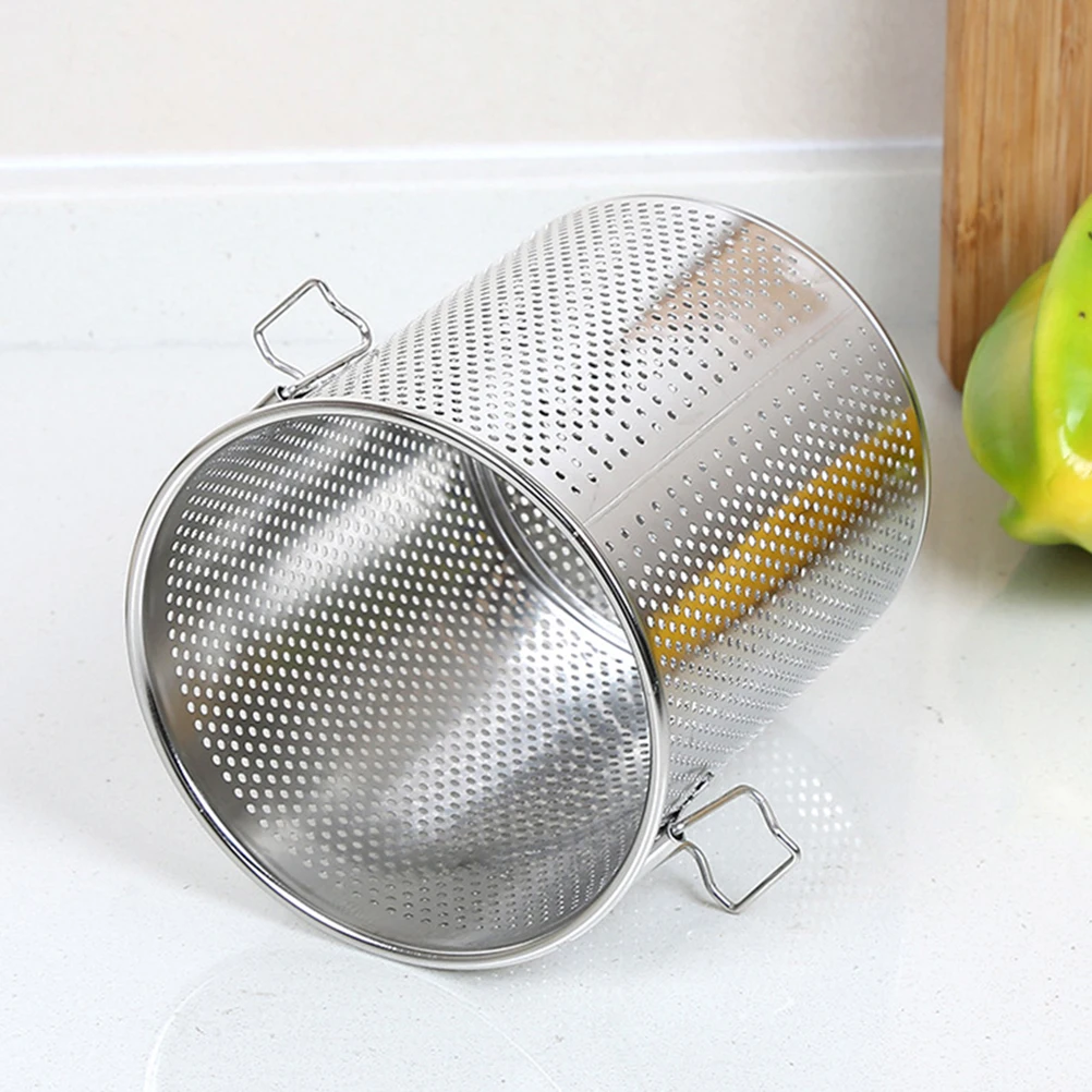 

Seasoning and Brine Cage Household Spice Basket Kitchen Filter Coffee Multipurpose Storage Stainless Steel Silver Home