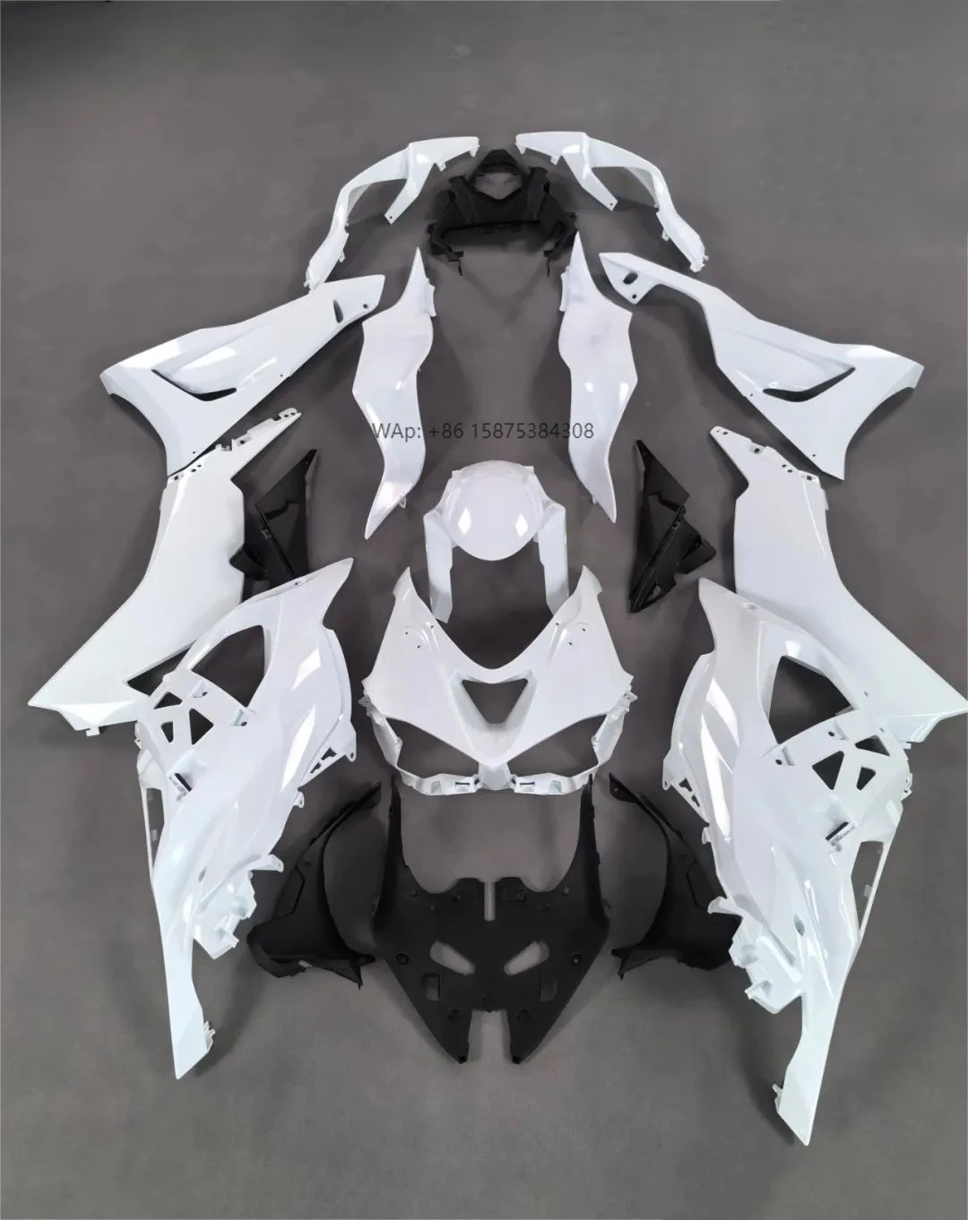 

2023-2024 i ZX6R ZX-6R OEM Complete White Motorcycle Fairing Kit ABS Plastic Body Works Cover