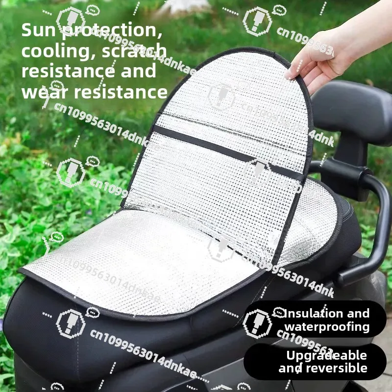 Electric Vehicle Sunscreen Seat Cushion, Thickened Anti-scalding Battery Seat Cushion Cover in Summer, Waterproof Universal