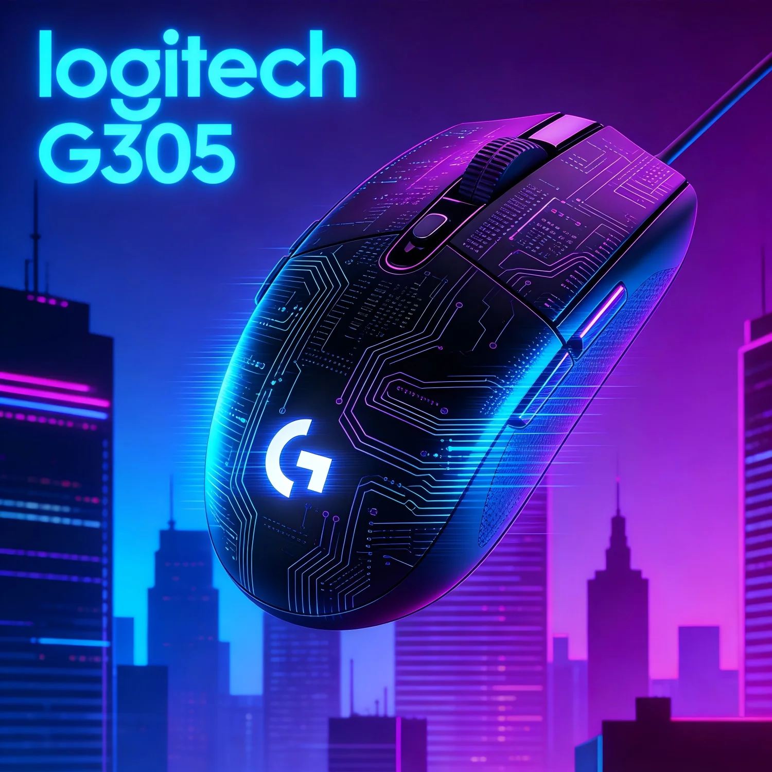 

Logitech G305 Comfortable wired gaming mouse with a palm to palm design, making it easy to rank in battles Logitech G304