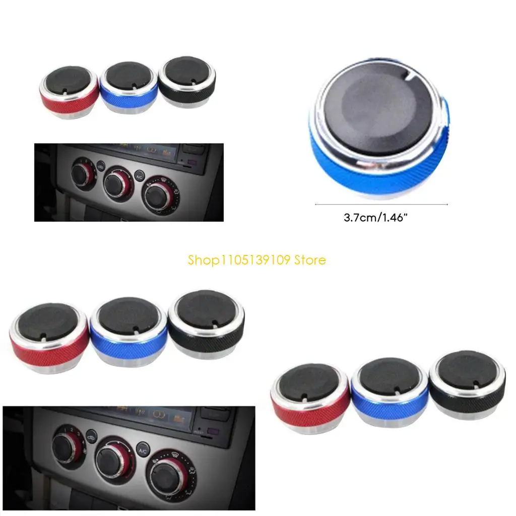 

Переключатель кондиционера, ручка переменного тока, кнопка климат-контроля, накладка для 3 шт., кнопки климат-контроля с обогревателем, пригодные для автомобильных аксессуаров