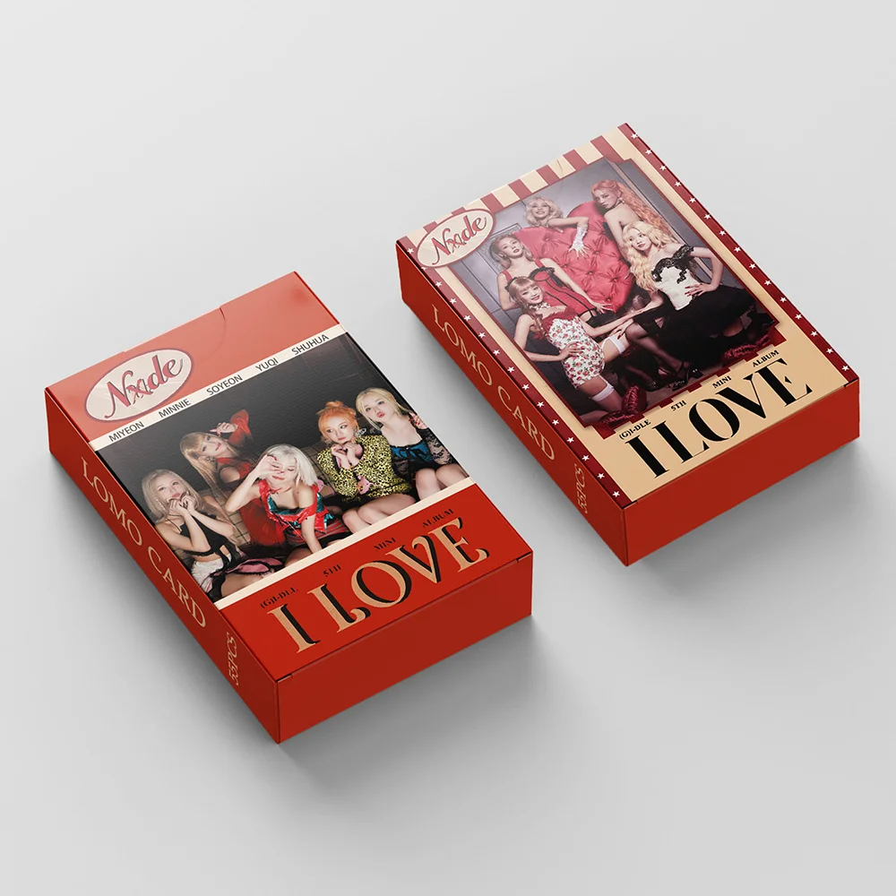 kpop cartoes lomo para osgidle album girls eu queimo cartao fotografico cartao postal gift card g i dle ilove inever die 55 pcs set fas 01