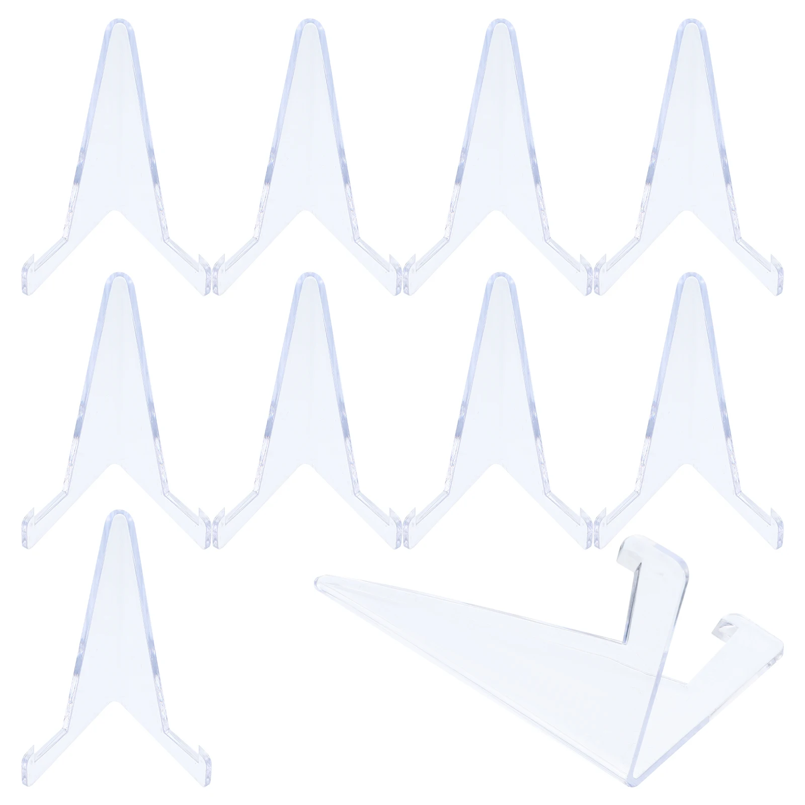 

10 Pcs Game Card Holder Plastic Cards Display Rack Easel Stand for Artwork Collections Miniatures ganizer Tabletop