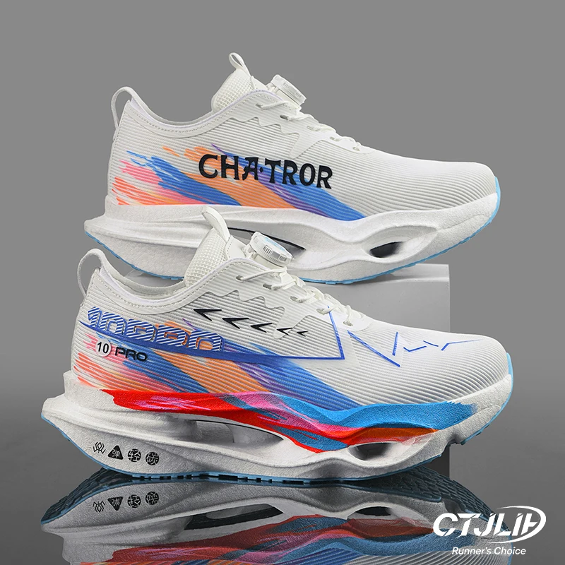 Carbon Plate Running Shoes Marathon Racing Men Sneakers Lightweight Breathable Athletic Competition Sport Trainers for Women