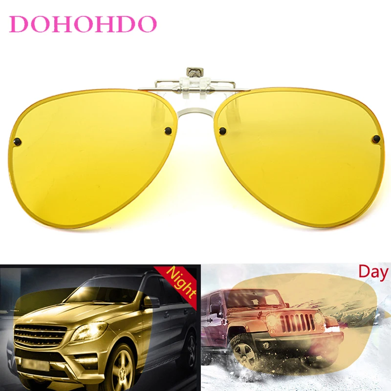 

Vintage Polarized Driving Lenses Clip On Sunglass Women Brand Designer Night Vision Anti-Glare Cycling Glasses Men UV400 Lentes